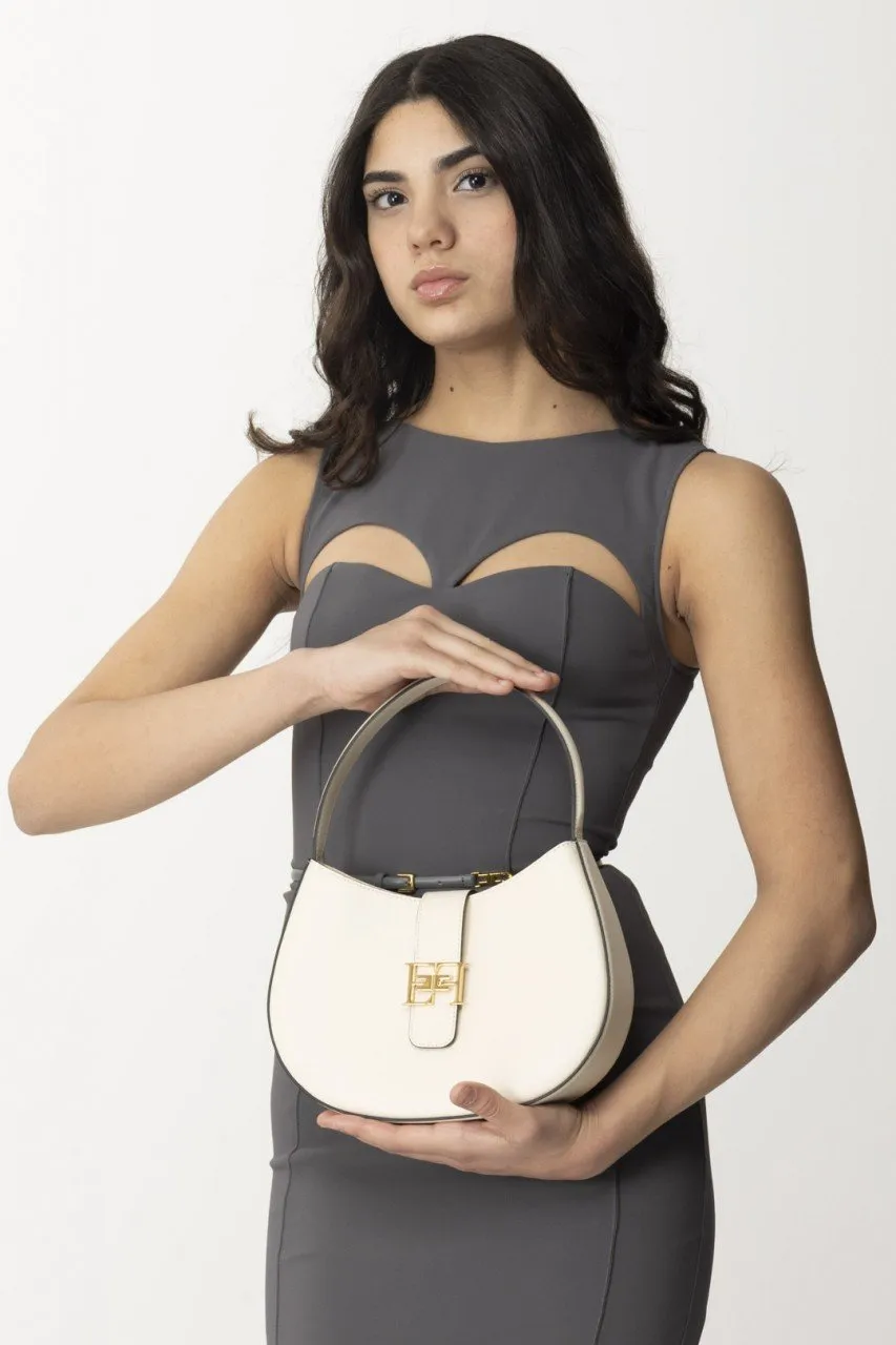 Borsa hobo grande con logo Burro