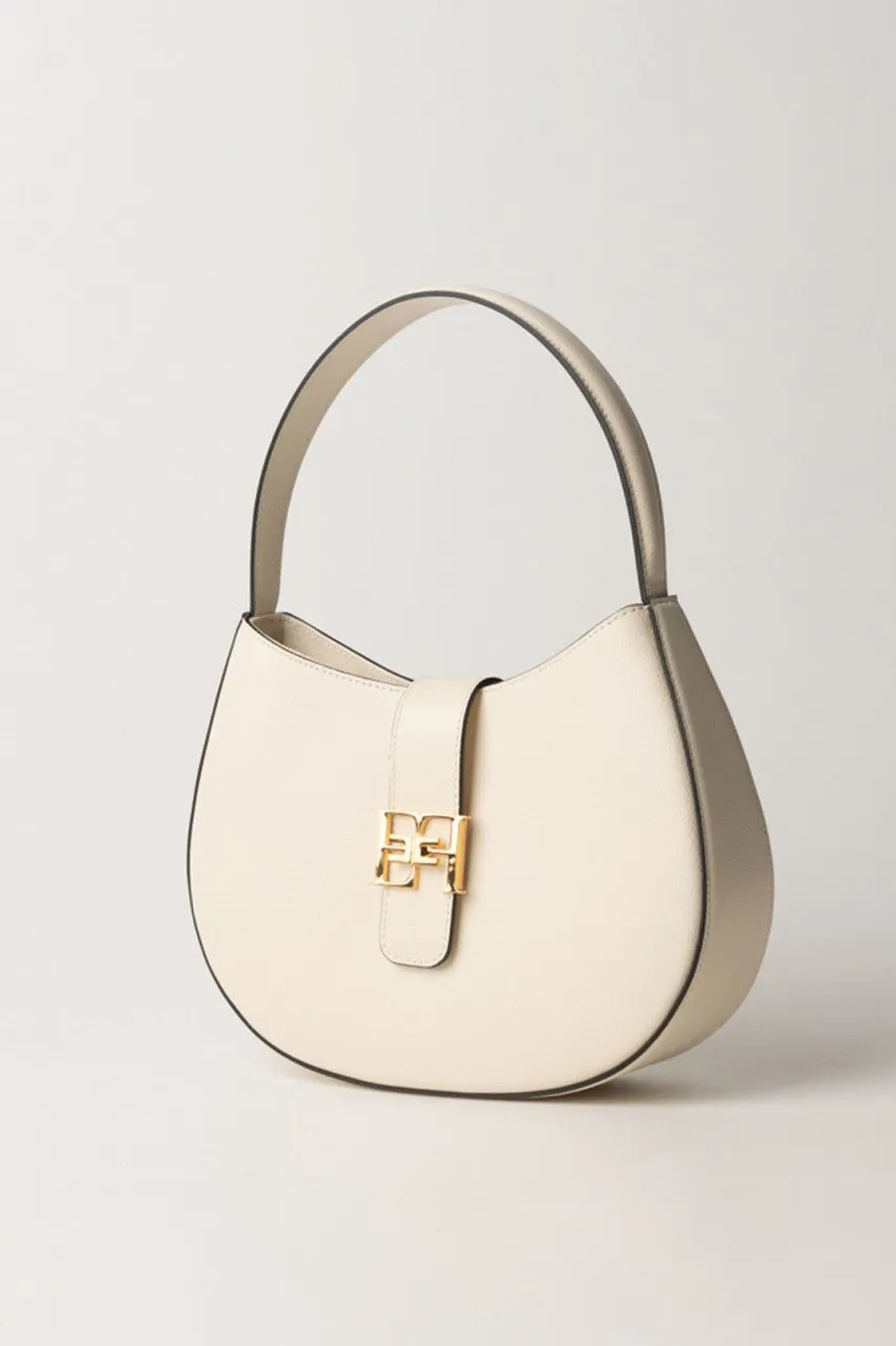 Borsa hobo grande con logo Burro