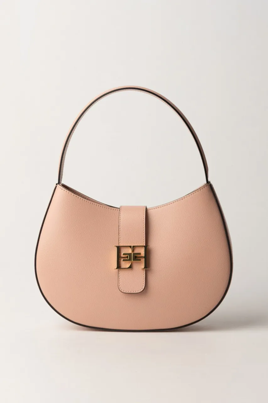 Borsa hobo grande con logo Carne