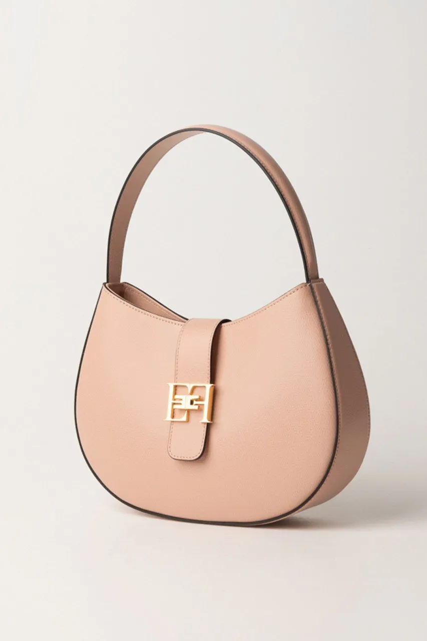 Borsa hobo grande con logo Carne