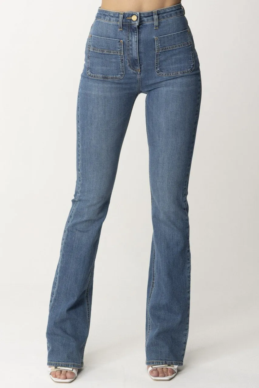 Jeans a Zampa Blue denim