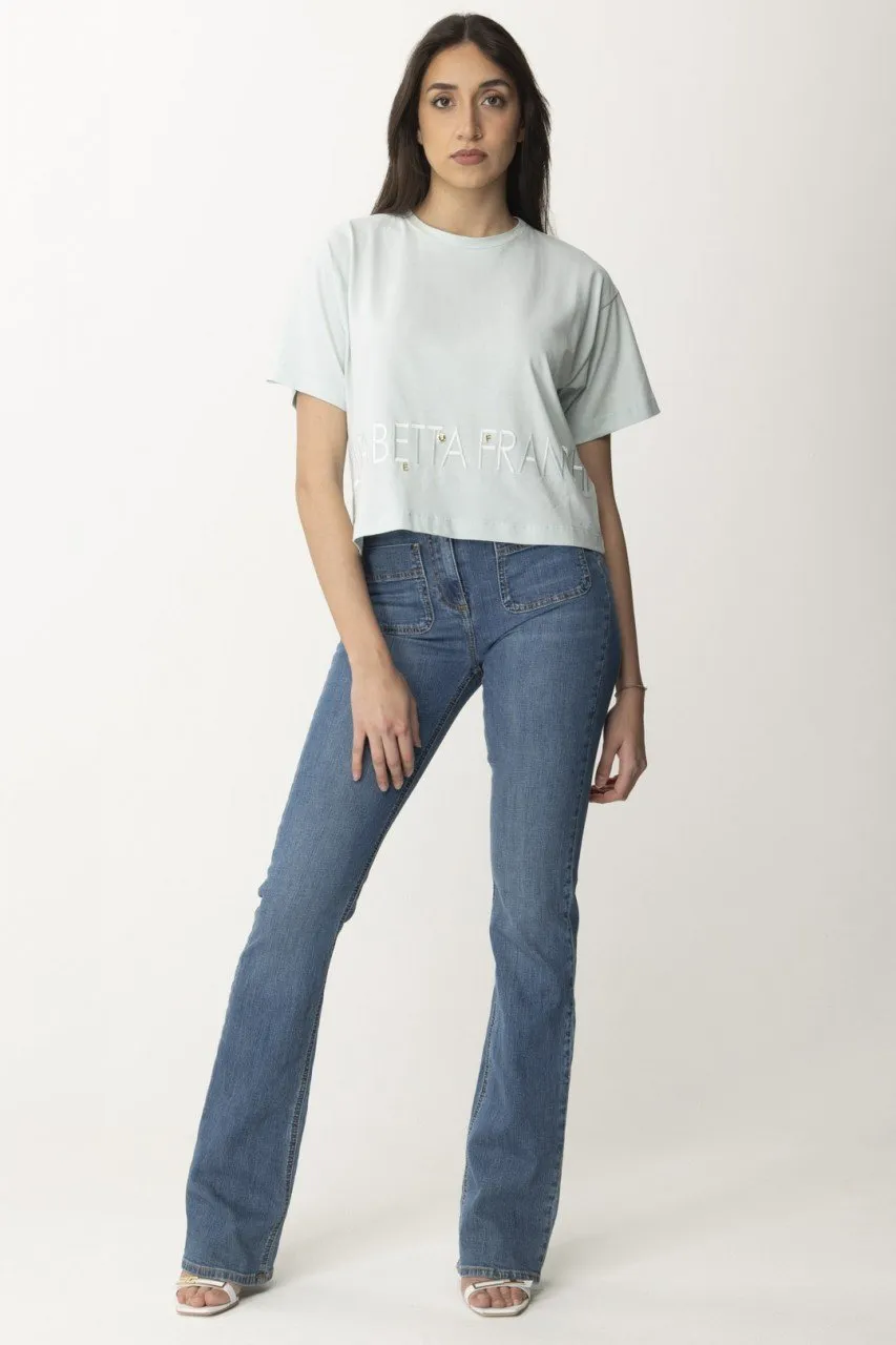 Jeans a Zampa Blue denim