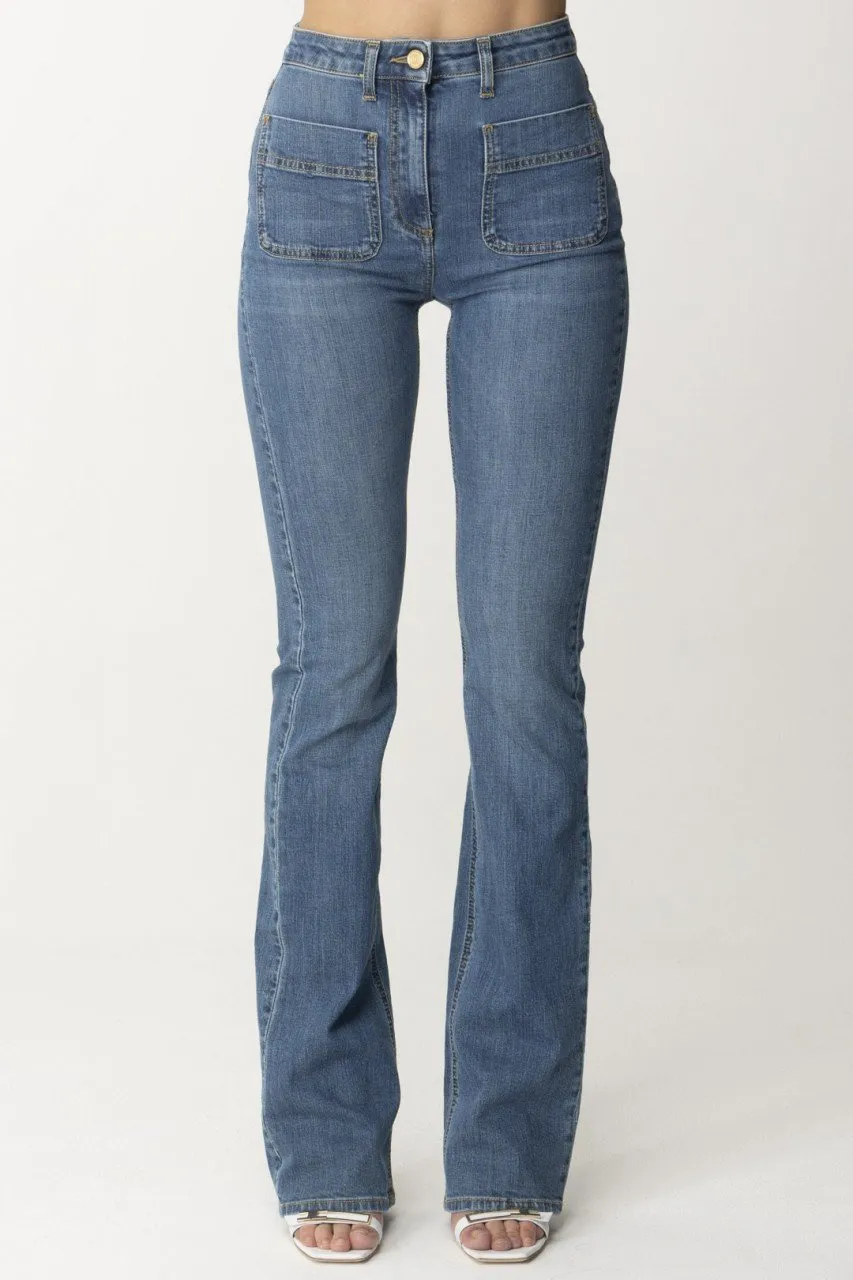 Jeans a Zampa Blue denim