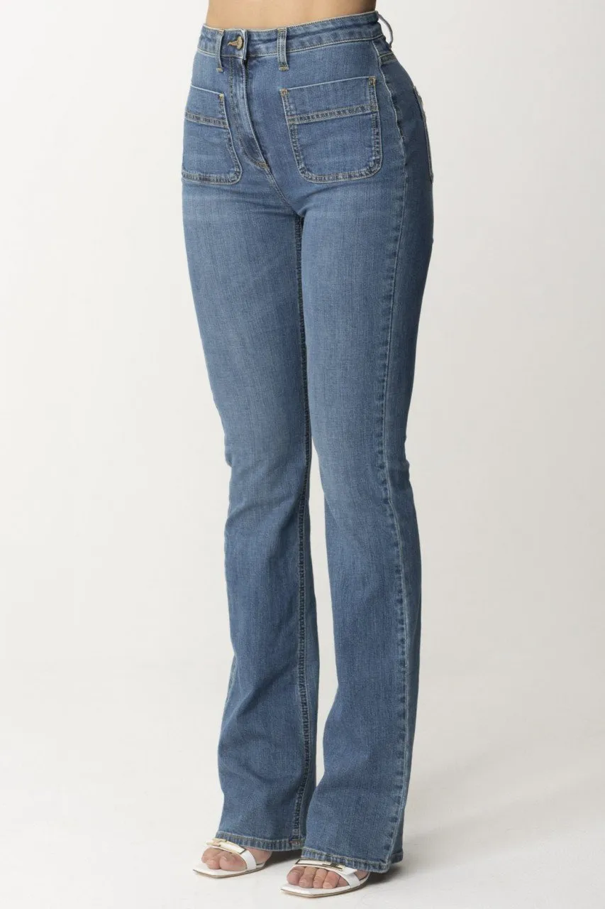 Jeans a Zampa Blue denim