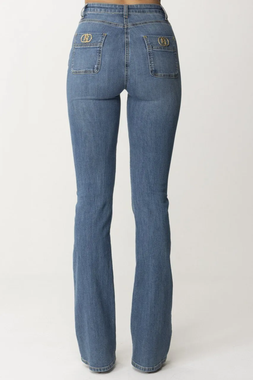 Jeans a Zampa Blue denim